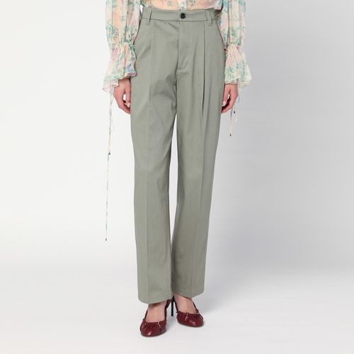 디파트먼트 파이브 여성 Sage green cotton trousers DP1142TS0050/Q_DEPAR-713_102-42