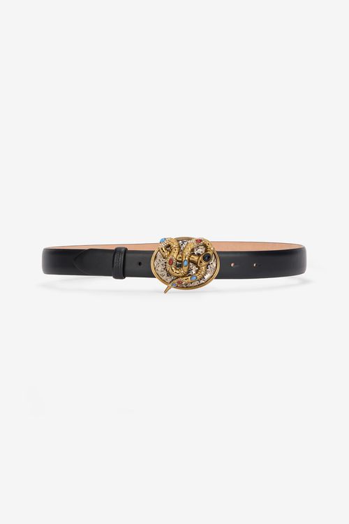 Slim Belt With Snake Buckle