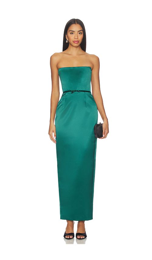 SAU LEE Taylor Dress in Green. 8. Also