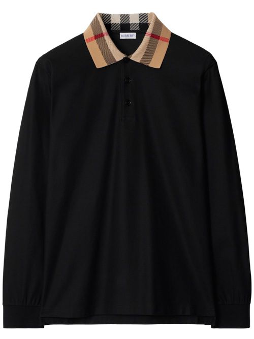 Cotton polo shirt - Black
