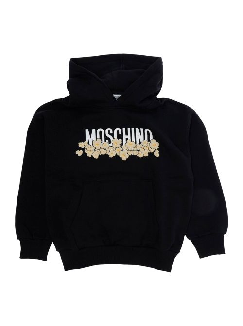 Logo-Embroidered Cotton Sweatshirt — Black