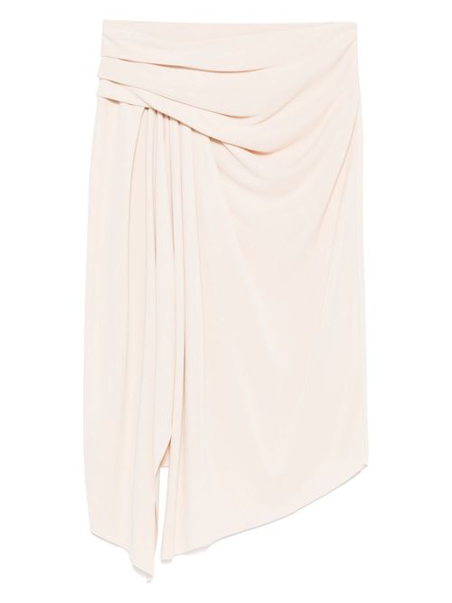 Draped asymmetric skirt - Neutrals