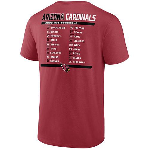 Men's Fanatics Cardinal/White Arizona Cardinals Two-Pack 2023 Schedule T-Shirt Combo Set - XL