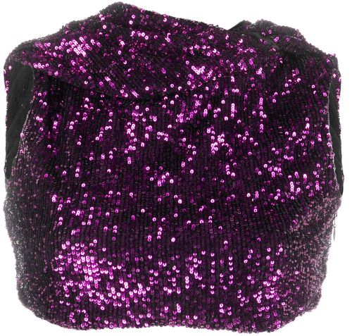 Sequin-embellished crop top - Purple
