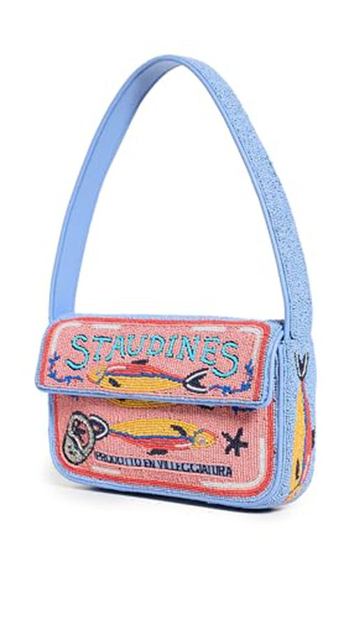 STAUD Women's Tommy Beaded Bag, Staudines Pink, One Size