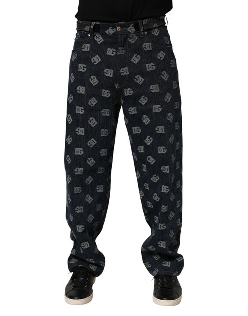 Logo-Print Denim Jeans — Black