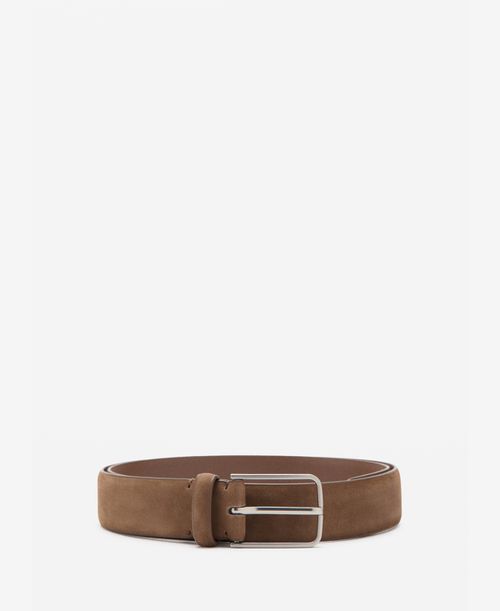 Men's Nappa Leather Belt - Medium Brown