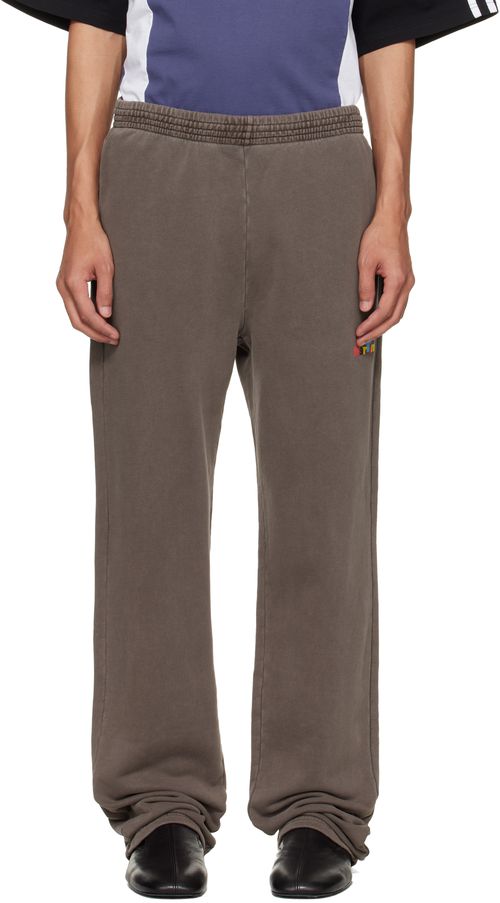 Brown Straight Leg Sweatpants