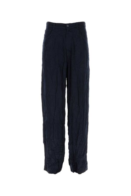 Satin 5-Pocket Trousers — Navy