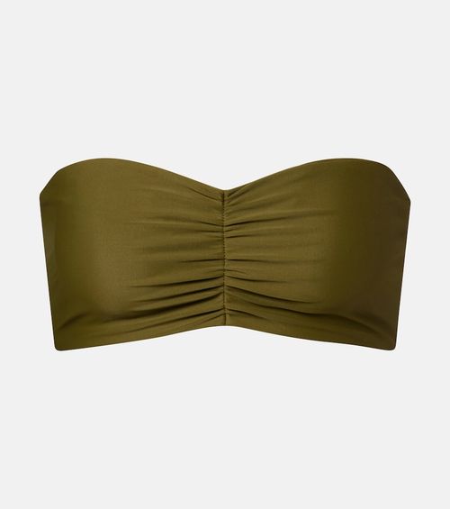 Ava ruched bandeau bikini top