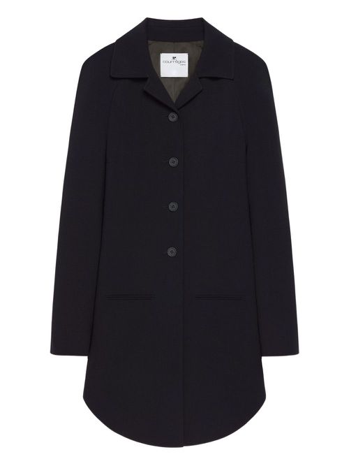 Tailored button-front coat - Black
