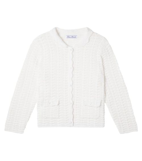Open-knit cotton cardigan
