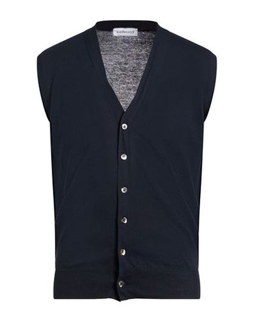 Man Cardigan Midnight blue Size 38 Cotton