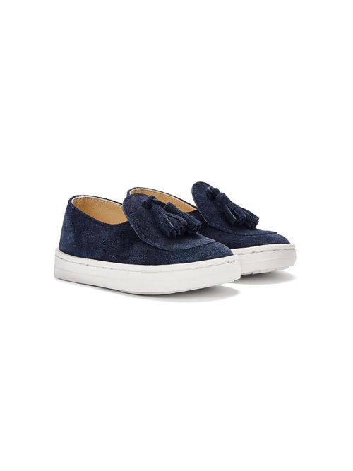 Tassel-detail suede loafers - Blue