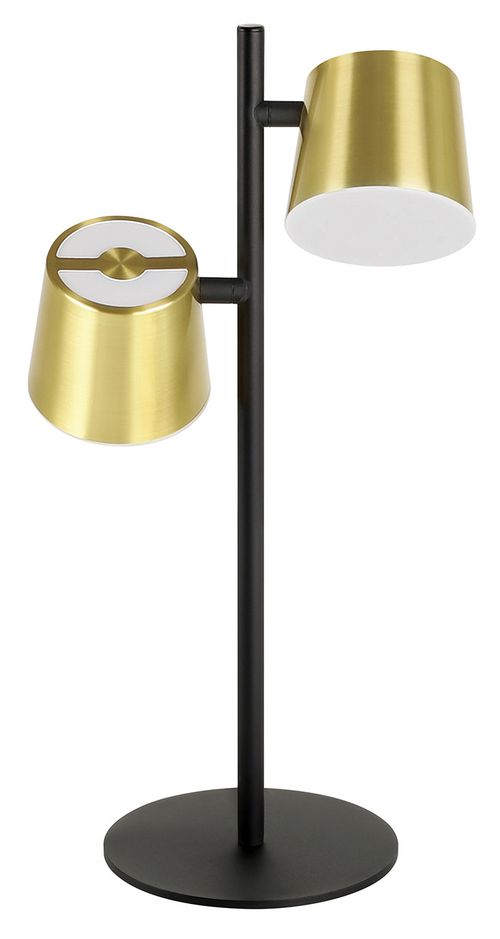 Structured Black & Brass LED Table Lamp from the Altamira Collection