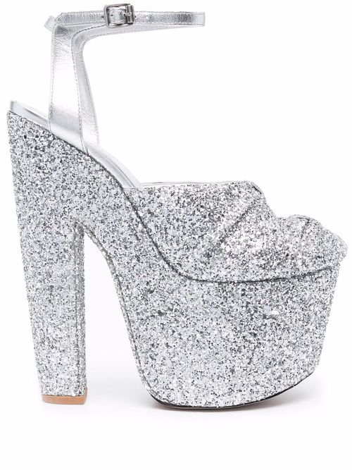 Sparkle platform heels - Grey