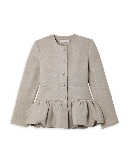 Linen Peplum Jacket