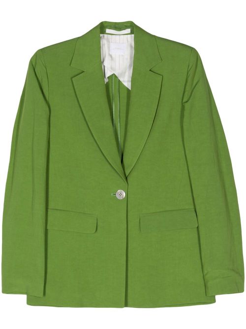 Notched-lapels single-breasted blazer - Green