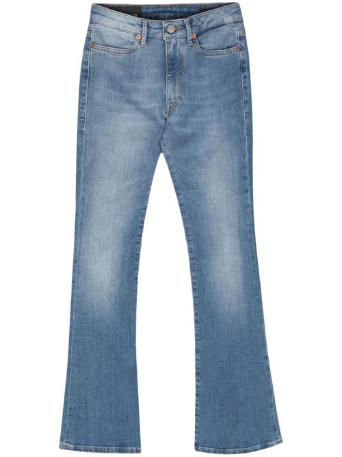 Mandy flared-cut organic-cotton jeans - Blue