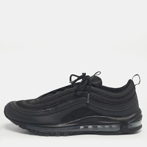 Nike Black Mesh and Leather Air Max 97 Triple Black Sneaker