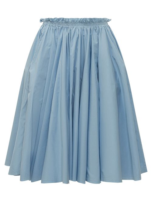 Midi Skirt with Ruffled Detail