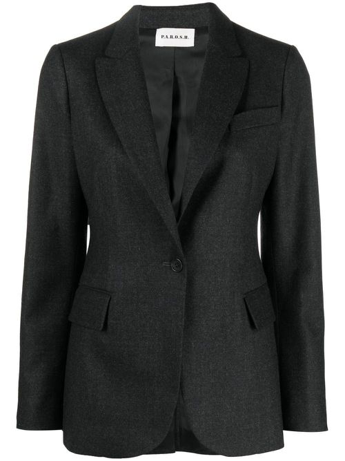 Single-breasted blazer jacket - Grey