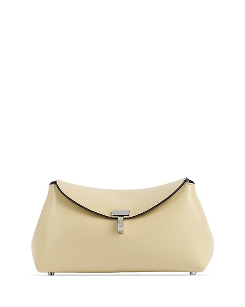 Mini T Lock Leather Clutch