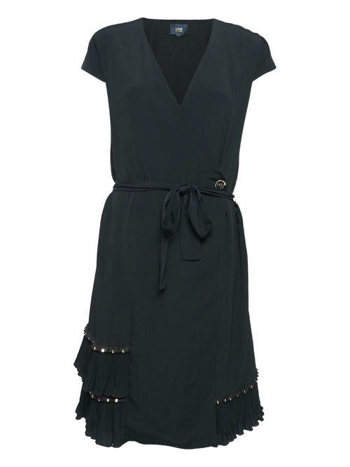 Pre-owned wrap dress - Black
