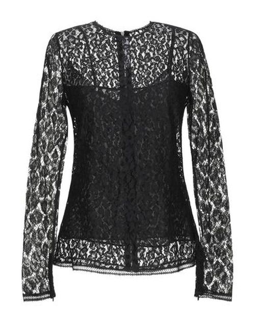 Woman Top Black Size 2 Viscose, Polyamide, Cotton
