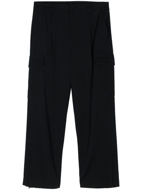 Wool cargo trousers - Blue
