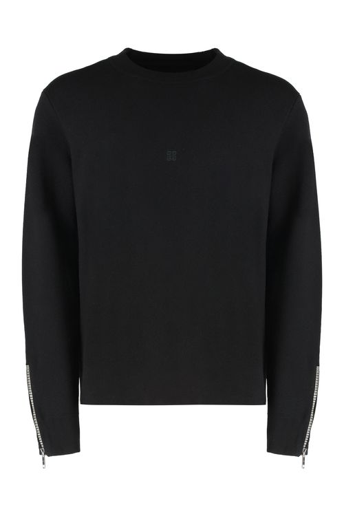 Wool Crewneck Sweater — Black