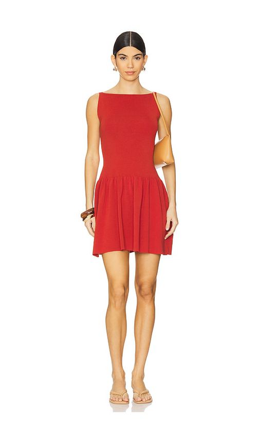 FAITHFULL THE BRAND Monique Mini Dress in Brick. -  XS also in L, M