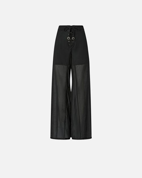 Lightweight trousers with laces and Texan details - 36