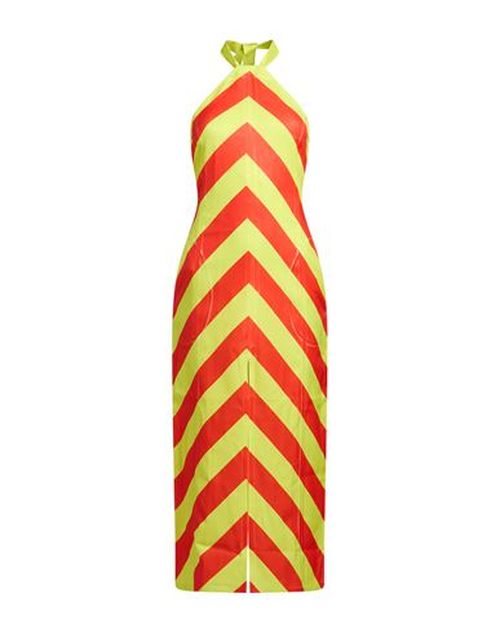 Woman Midi dress Tomato red Size M Polyamide, Cotton