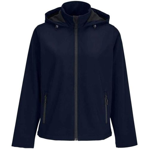SOLS Womens Race Hooded Soft Shell Jacket - French Navy - - French Navy - 100% Mixed