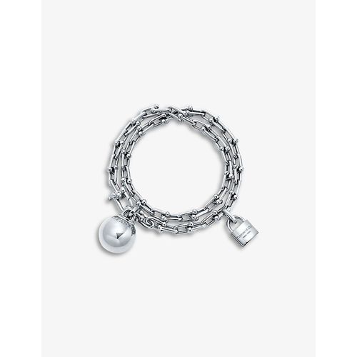 Womens Silver Tiffany HardWear Medium Sterling-silver Bracelet