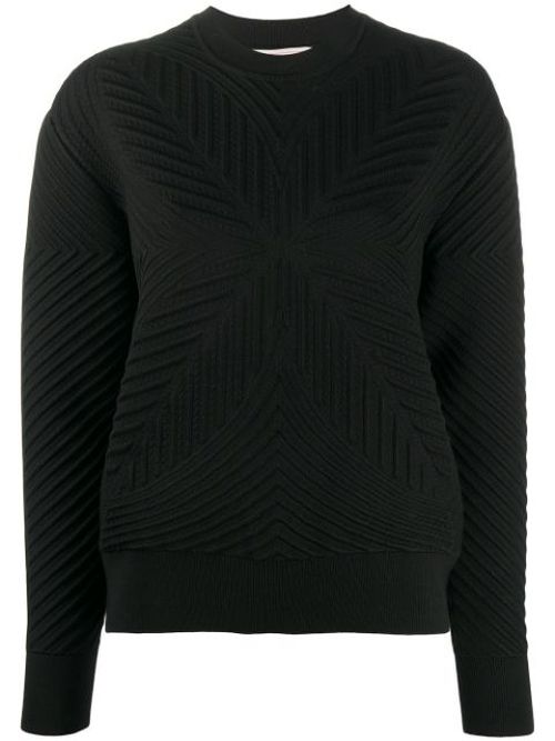 Patterned rib-knit jumper