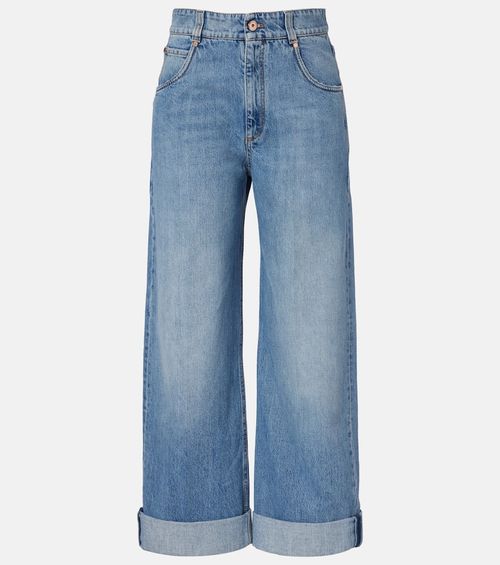 Logo wide-leg jeans