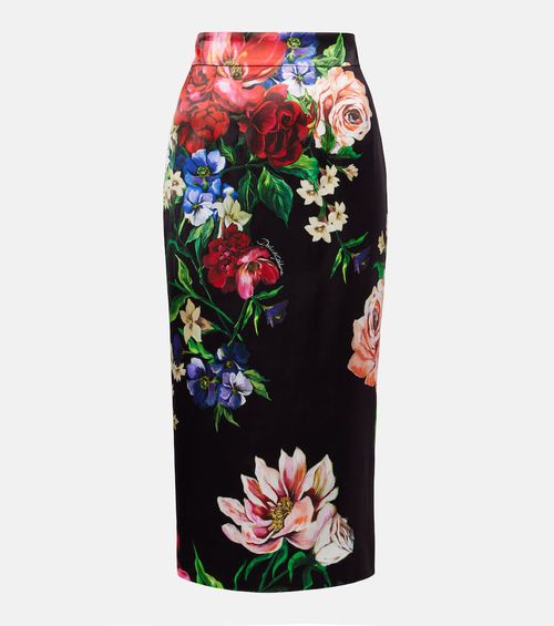 Floral midi skirt