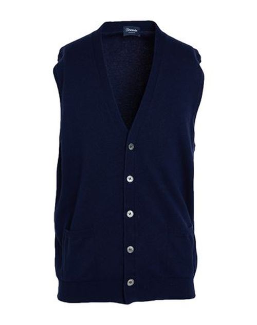 Man Cardigan Navy Size 38 Cashmere