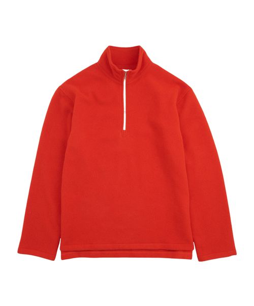 Half-zip wool sweatshirt