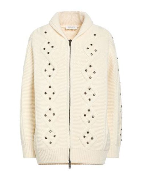 Woman Cardigan Ivory Size 6 Wool, Polyamide