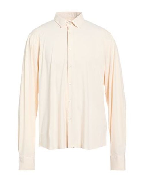 Man Shirt Beige Size 48 Polyamide, Elastane