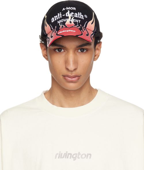 Black & Red 'Anti-Death' Cap