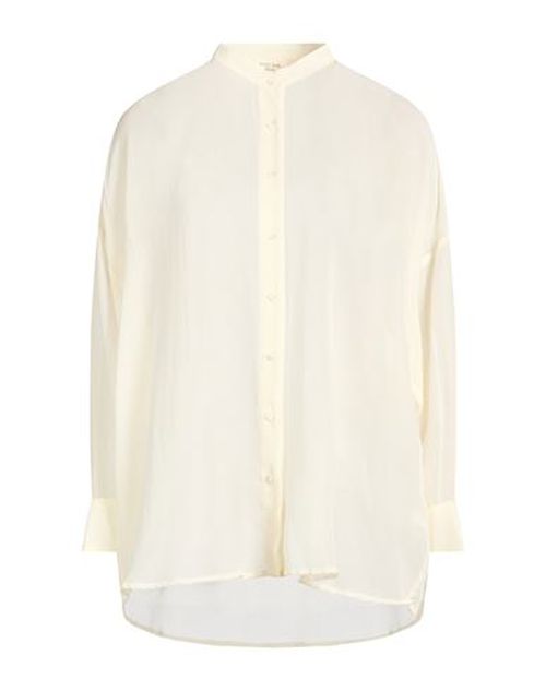 Woman Shirt Pastel yellow Size 10 Silk