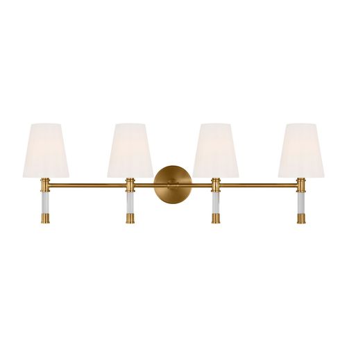 Hanover 3-Light Bathroom Vanity Light in Burnished Bra