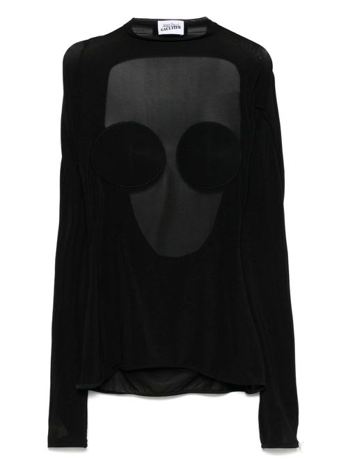 Jean Paul Gaultier semi-sheer blouse - Black