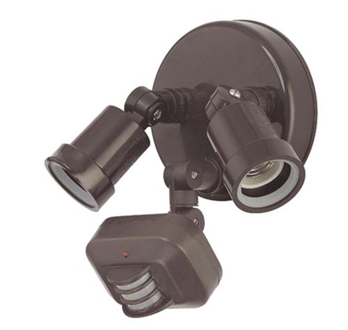 Architectural Bronze Two Light Floodlight from the Motion Activated Floodlights Collection