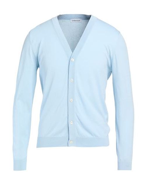Man Cardigan Sky blue Size 38 Cotton