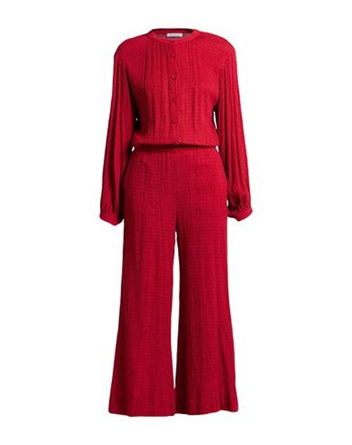 Woman Jumpsuit Red Size 4 Viscose, Wool, Polyamide